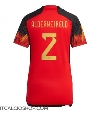 Belgio Toby Alderweireld #2 Prima Maglia Femmina Mondiali 2022 Manica Corta